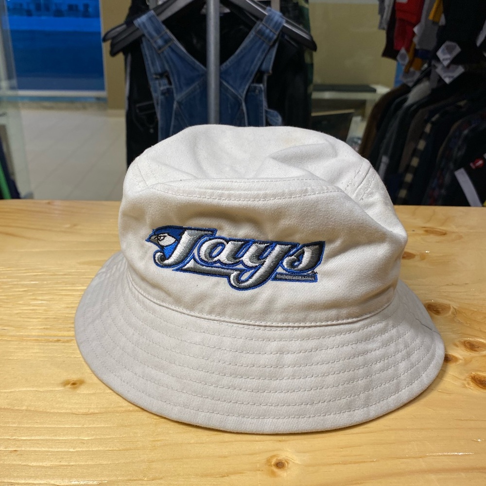 Vintage Y2K Toronto Blue Jays bucket hat Light khaki colour rare old jays logo